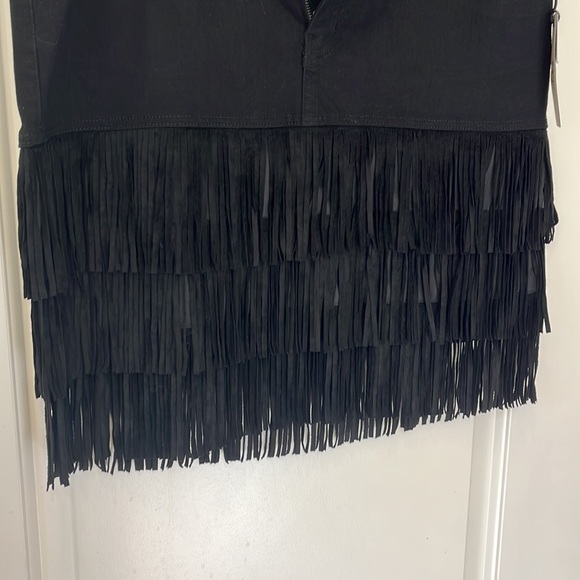 Idyllwind Black Denim Fringe Skirt - Picture 5 of 7